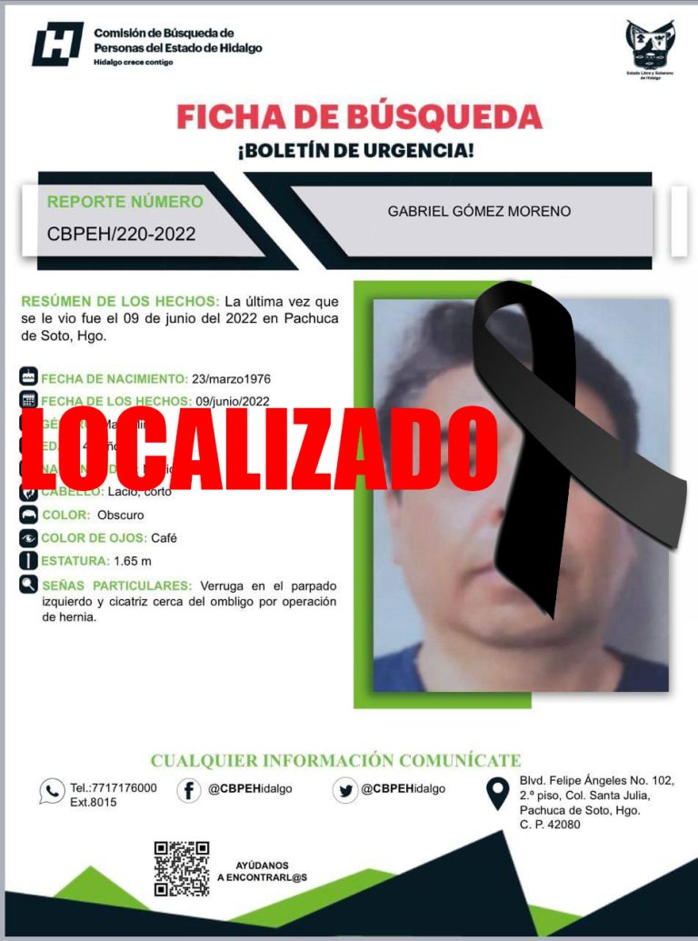 Ficha de búsqueda: Gabriel Gómez Moreno (Desactivada)