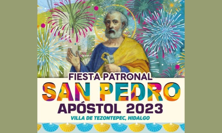 Programa Oficial de la Fiesta Patronal San Pedro Apóstol, Villa de Tezontepec, Hidalgo 2023